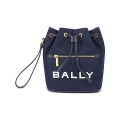 BALLY/巴利 女士织物水桶包抽绳包帆布包手提包腕包 BAR MINIBUCKET图片