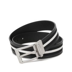 BALLY/巴利 男士织物配皮不可裁剪复古双面旋转皮带腰带3.5cm SHIFFIE 35 R TSP图片