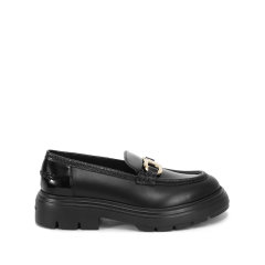 Salvatore Ferragamo/菲拉格慕 女士BROOKE系列牛皮革拼接效果厚底莫卡辛鞋乐福鞋皮鞋 0775103图片