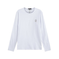 VERSACE/范思哲 男士棉质美杜莎印花圆领长袖修身汗衫贴身打底衫内衣T恤 AUU01007 1A10011图片