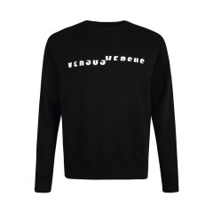 VERSACE范思哲品牌奢侈品男装字母印花棉质长袖T恤衫打底衫黑色红色BU90627C图片