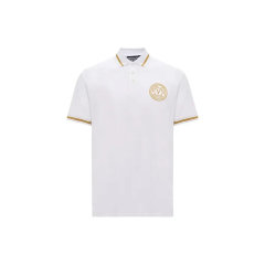 VERSACE JEANS范思哲男士短袖POLO衫刺绣金标短袖简约短袖T恤衫黑色白色76GAGT02图片
