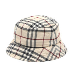BURBERRY/博柏利女士棉质经典格纹渔夫帽太阳帽帽子8075650图片