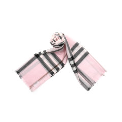 BURBERRY/博柏利女士格纹桑蚕丝羊毛混纺长款围巾披肩8078779图片