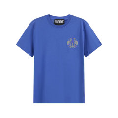 VERSACE JEANS COUTURE/范思哲 男士棉质V-EMBLEM圆领短袖T恤 76GAHT02 CJ00T图片