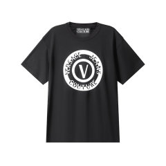 VERSACE JEANS COUTURE/VERSACE JEANS COUTURE 男士棉质宽松版圆领短袖T恤 76GAHT06 CJ00T图片