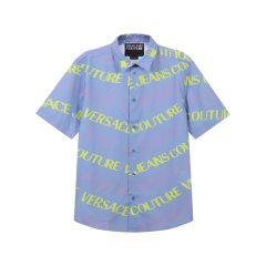 VERSACE JEANS COUTURE/范思哲 男士棉质宽松版休闲短袖衬衫 76GAL212 NS405图片