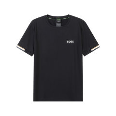 HUGO BOSS/雨果博斯 男士BOSS x Matteo Berrettini胶囊系列薄款速干面料华夫格圆领短袖T恤 50506348图片