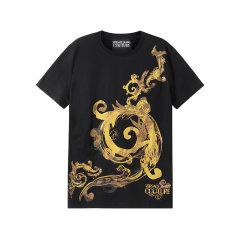 VERSACE JEANS COUTURE/VERSACE JEANS COUTURE 男士巴洛克印花圆领短袖T恤 76GAH6SW JS304图片