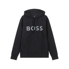 HUGO BOSS/雨果博斯 男士green系列棉质徽标胶印环保面料连帽卫衣运动衫 50504750图片