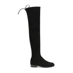 StuartWeitzman/思缇韦曼 女士绒面皮革系带长筒靴 LOWLAND图片
