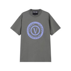 VERSACE JEANS COUTURE/VERSACE JEANS COUTURE 男士棉质宽松版圆领短袖T恤 76GAHT06 CJ00T图片