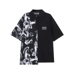 VERSACE JEANS COUTURE/范思哲 男士巴洛克印花宽松版休闲短袖POLO衫 76GAG628 JS287图片