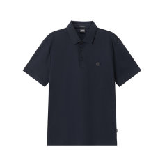 HUGO BOSS/雨果博斯 男士black系列棉质交织字母环保面料短袖POLO衫 50520297图片