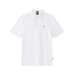 HUGO BOSS/雨果博斯 男士black系列棉质交织字母环保面料短袖POLO衫 50520297图片
