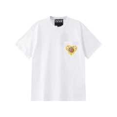 VERSACE JEANS COUTURE/范思哲【新品】男士巴洛克印花宽松版圆领短袖T恤 76GAHL01 CJ01L图片