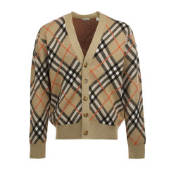 BURBERRY/博柏利经典格纹羊毛厚款宽松男士开衫针织衫毛衫8093494图片