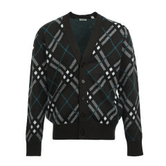 BURBERRY/博柏利经典格纹羊毛厚款宽松男士开衫针织衫毛衫8093494图片