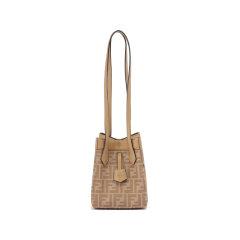 FENDI/芬迪【新品】女士FENDI Origami系列FF老花提花迷你百变折叠水桶包手提单肩包 8BS083图片