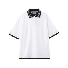 VERSACE JEANS COUTURE/VERSACE JEANS COUTURE 男士OVERSIZE超宽松版型休闲短袖POLO衫 76GAGT01 CJ01T图片