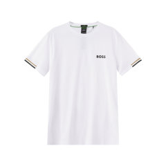 HUGO BOSS/雨果博斯 男士BOSS x Matteo Berrettini胶囊系列薄款速干面料华夫格圆领短袖T恤 50506348图片