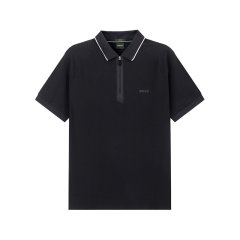 HUGO BOSS/雨果博斯 男士green系列棉质修身版半拉链拼接弹力短袖POLO衫 50505800图片