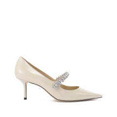 Jimmy Choo/周仰杰 女士漆皮水晶绑带尖头细跟高跟鞋皮鞋单鞋跟高6.5cm BING PUMP 65 PAT图片