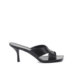 Stuart Weitzman/斯图尔特韦茨曼 女士皮革斜方头细跟高跟凉鞋拖鞋凉拖 CARMEN 75 SLIDE图片