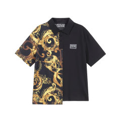 VERSACE JEANS COUTURE/范思哲 男士巴洛克印花宽松版休闲短袖POLO衫 76GAG628 JS287图片