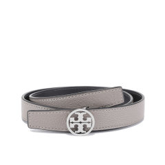 Tory Burch/汤丽柏琦 女士MILLER系列牛皮革双T LOGO不可裁剪窄版双面皮带腰带2.5cm 138935图片