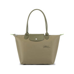 Longchamp/珑骧 女士LE PLIAGE GREEN环保系列再生帆布中号长柄可折叠手提单肩包饺子包 2605 919图片