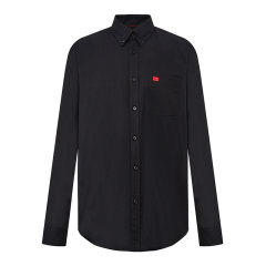 HUGO BOSS/雨果博斯 男士棉质刺绣Logo贴袋长袖衬衫图片