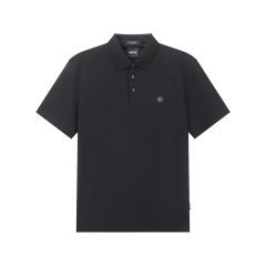 HUGO BOSS/雨果博斯 男士black系列棉质交织字母环保面料短袖POLO衫 50520297图片