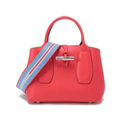 Longchamp/珑骧 女士ROSEAU系列牛皮小号手提单肩斜挎包竹节包比格包 10095 HCN图片