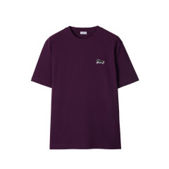 【包税】现货Burberry/博柏利 男士深紫色棉质胸前小鸭刺绣棉T恤  80957311图片