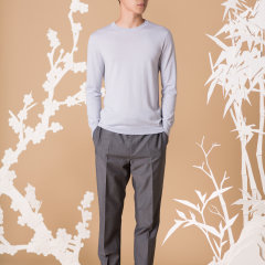 【DesignerMenwear】DUXI/度兮男士针织衫/毛衣好和·圆领长袖套头衫·陆图片