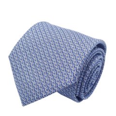 hermes/爱马仕 真丝领带 螺母logo图案 蓝色 645967ta图片