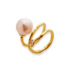 【O.YANG/O.YANG】oyang巴洛克戒指女天然大珍珠复古时尚气质开口食指戒指环图片
