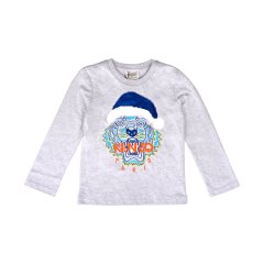 KENZO KIDS/KENZO KIDS  时尚男女儿童款圣诞帽亮片刺绣虎头纯棉长袖T恤KM1072825图片
