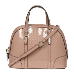 gucci/古驰 女士绛粉色logo漆皮提挎两用包 309617 av12g 6812-012w