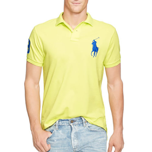 polo ralph lauren/拉夫劳伦 slim-fit纯棉修身大马标男士polo衫t恤