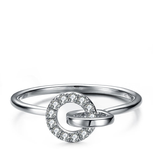 alice/爱丽丝 18k白金钻石女戒