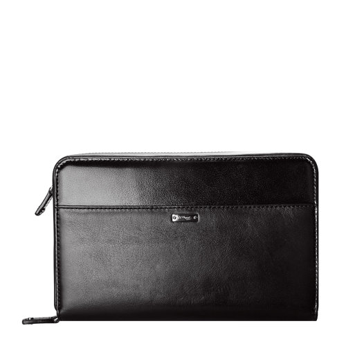 dupont/都彭 男士 黑色 双拉链手拿包 sll-2277-2176【正品 价格