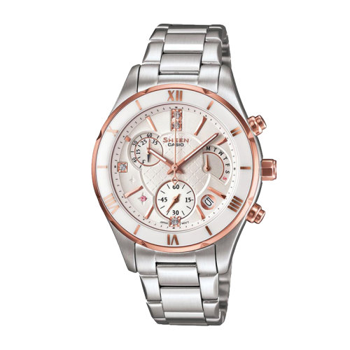 casio/卡西欧手表sheen系列时尚潮流镶钻石英女表she-5517sg-7a