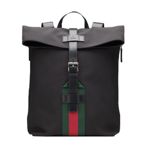 gucci/古驰 新款男士黑色帆布双肩包#337075-kwt6n-1060