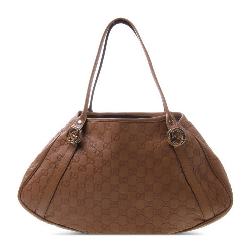 gucci(古驰) 咖色皮质单肩包