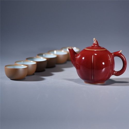 大宋官窑 钧瓷 陶瓷 茶具 茶杯 茶壶:丰收壶