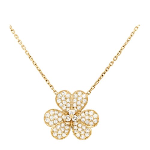 van cleef & arpels/梵克雅宝 女士frivole系列金色花瓣吊坠大号款式