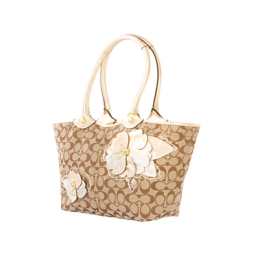 coach/寇驰 帆布花朵手提包 f16276