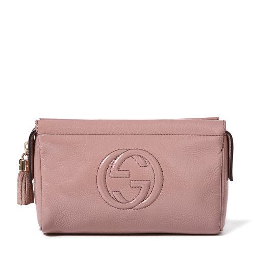 gucci(古驰) 裸色漆皮手拿包